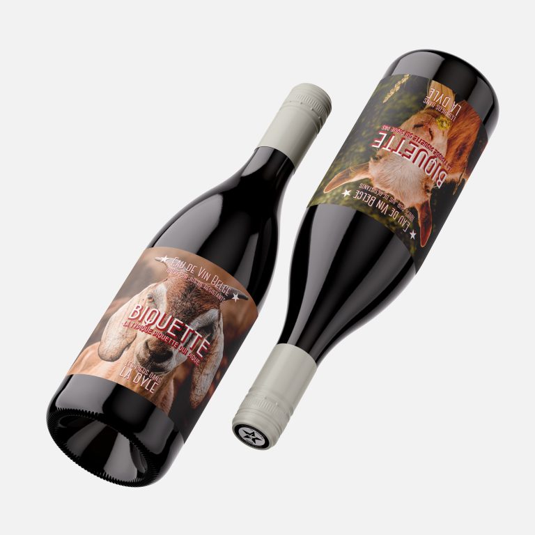 Label-pack pour les vins “Biquette” – La typique piquette des Pieds dans la Dyle