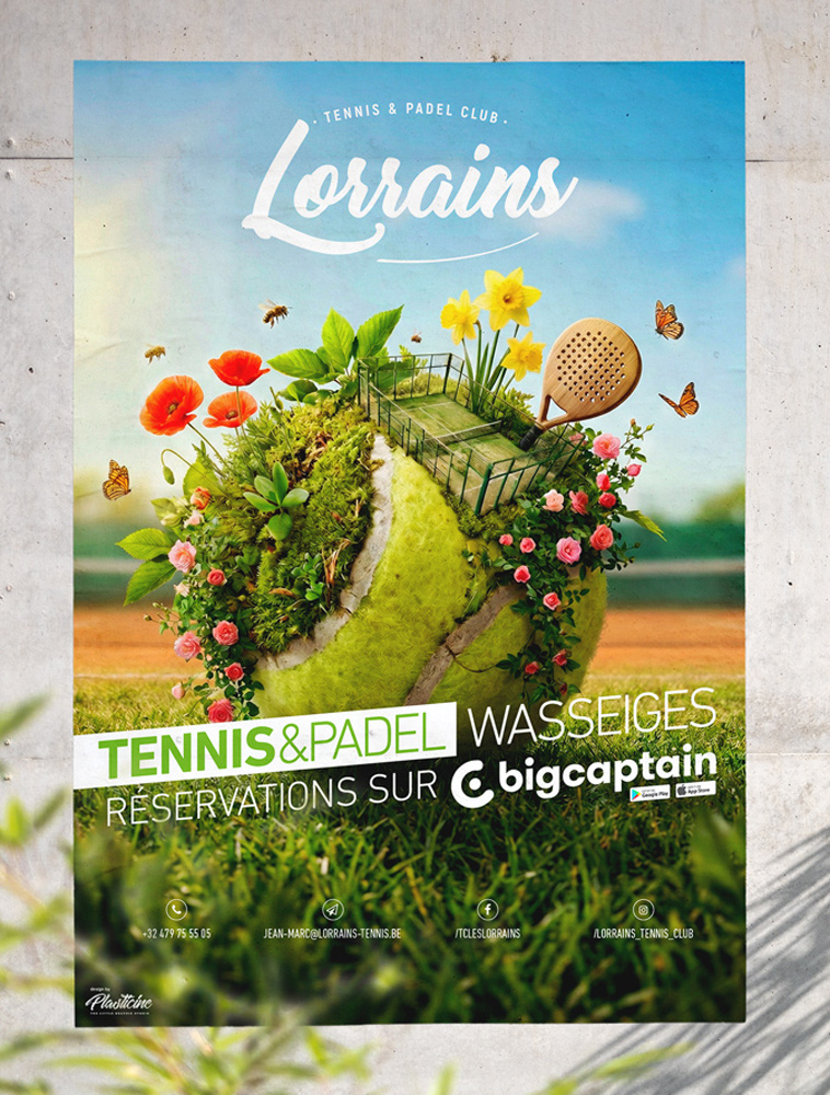 Folder & affiches Printemps/été 2026, Club de tennis des Lorrains